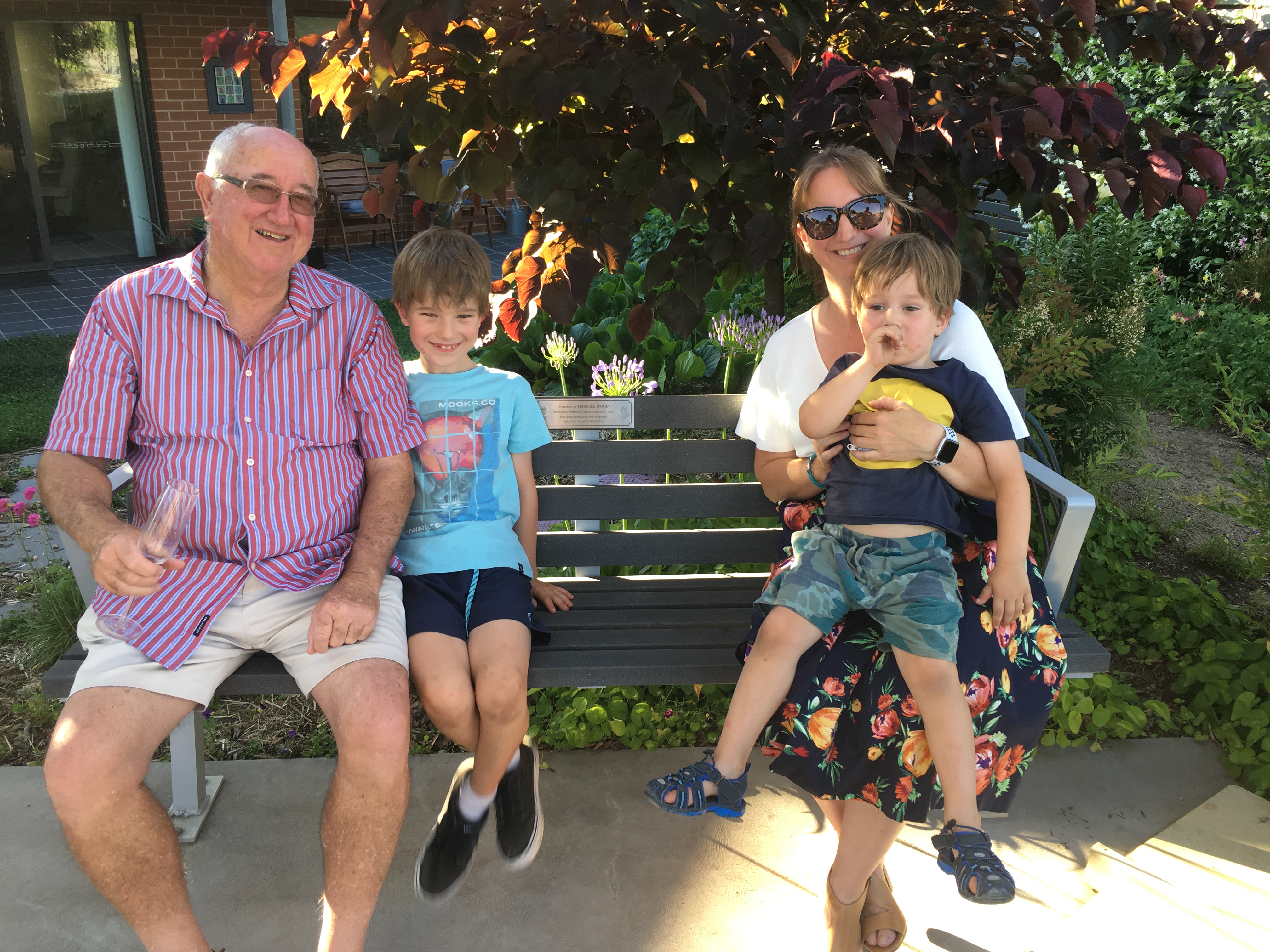 An image of scholar Helen Benassi and family