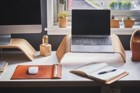 Image of a laptop on desk