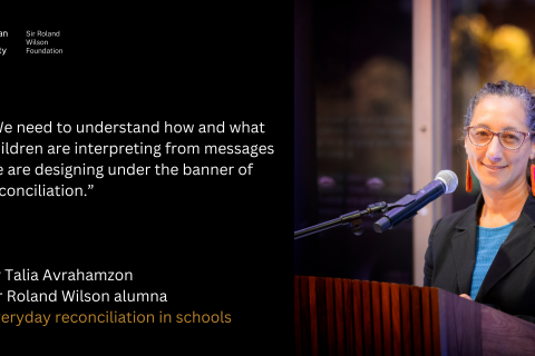 Image and quote of Sir Roland Wilson alumna Dr Talia Avrahamzon