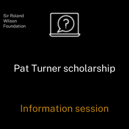 Pat Turner scholarship information session banner